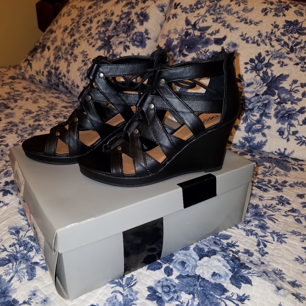Massimo Gladiator style wedges
